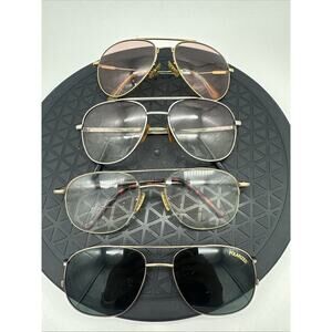 Lot Of Vintage Prescription Aviator Style Glasses And A Polarized Clip On